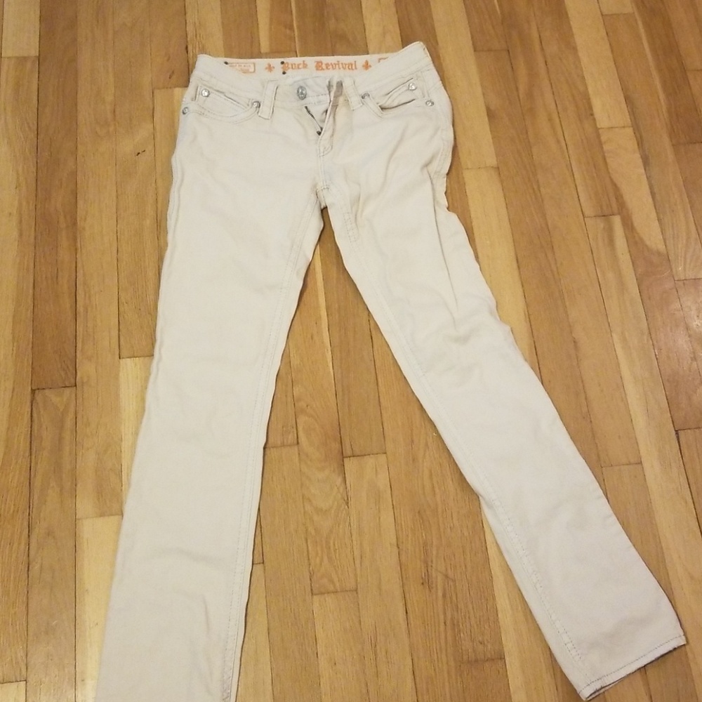 Off white Rock revival straight leg jeans